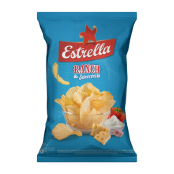 Estrella - Potato Crisps Crinkle Cut Ranch and Sourcream 130g